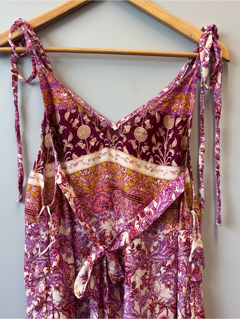 Free People Lavender Floral Boho Jumpsuit Romper - Picture 9 of 13